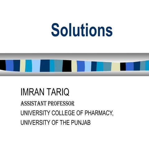 Solution-----(Pharmaceutics)