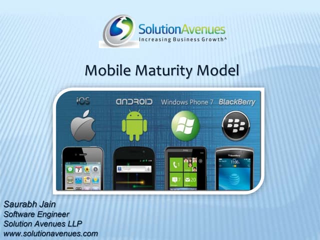  Mobile Maturity Model -Solution Avenues