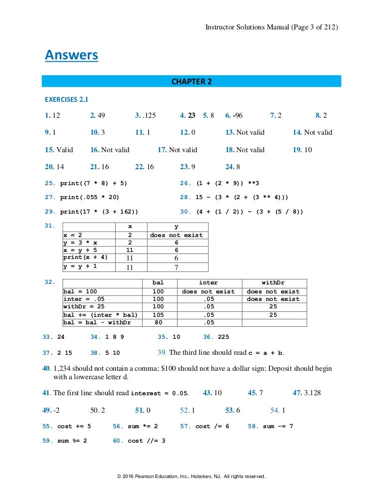 Solution Manual For Introduction To Programming Using Python 1st Edit