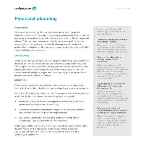 Solution Sheet / Financial Planning (2026) | PDF
