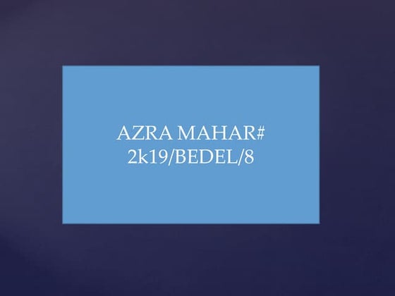 Azramahar presentations