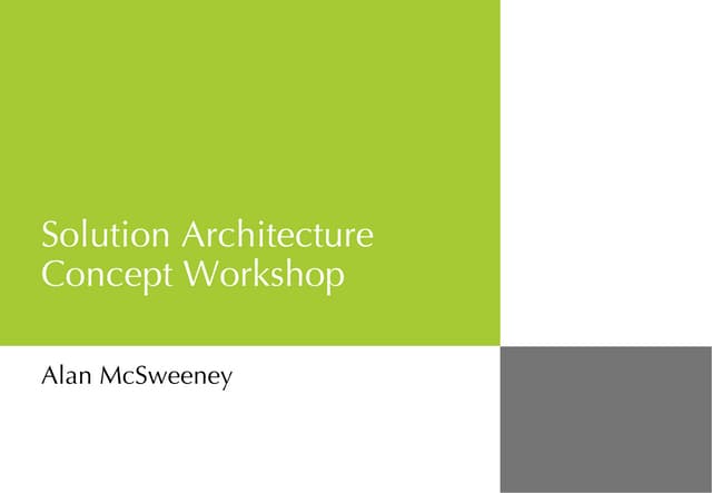 Solution Architecture Concept Workshop
