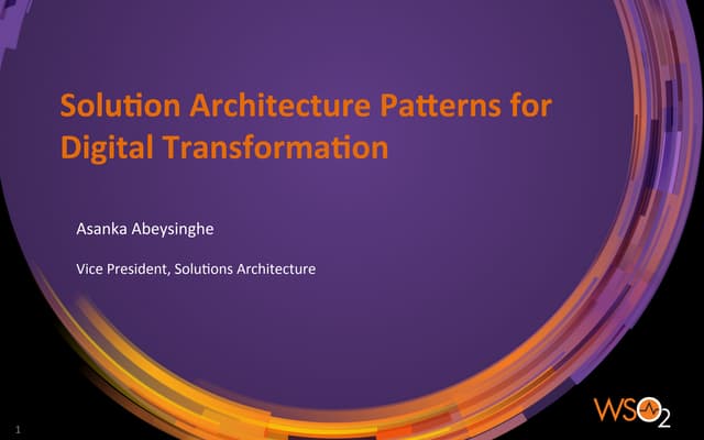 Solution Architecture Patterns for Digital Transformation