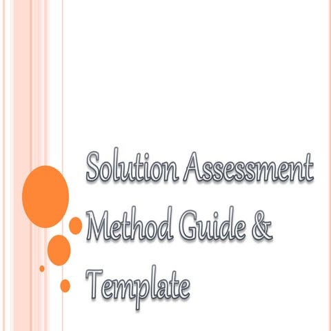 Solution Assessment Method Guide & Template by Expert Toolkit