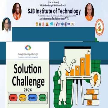 Introductory Session: Solution Challenge 2026 - SJBIT | PPTX