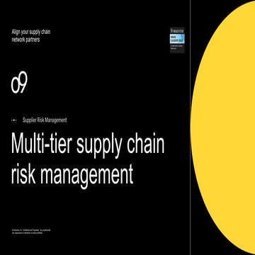 Solution Knowledge - Multi-tier supply chain risk management POV | PPTX