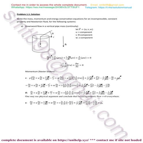 Answers to Problems in Convective Heat and Mass Transfer, 2nd Edition by Ghia...
