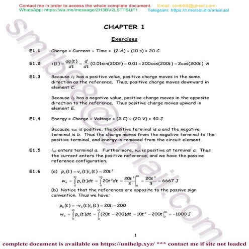 Solutions for Electrical Engineering, 7th Edition by Allan Hambley