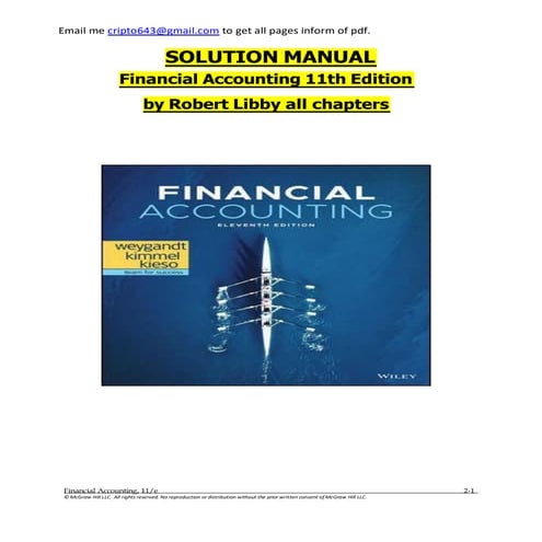 Solution manual for financial accounting 11th edition robert libby patricia l...