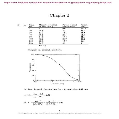 Solution manual for fundamentals of geotechnical engineering 4th edition braja m. das | PDF