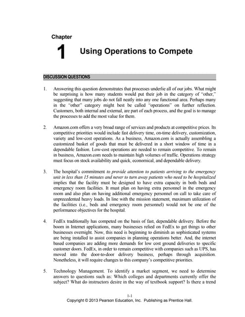 Solution manual for operations management processes and supply chains ...