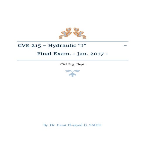 Problem solving in fluid mechanics