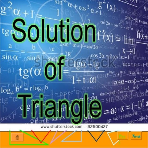 Solution of triangle