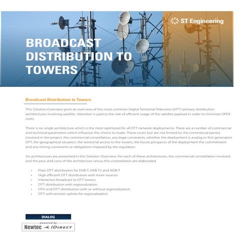 Broadcast Distribution to Towers
