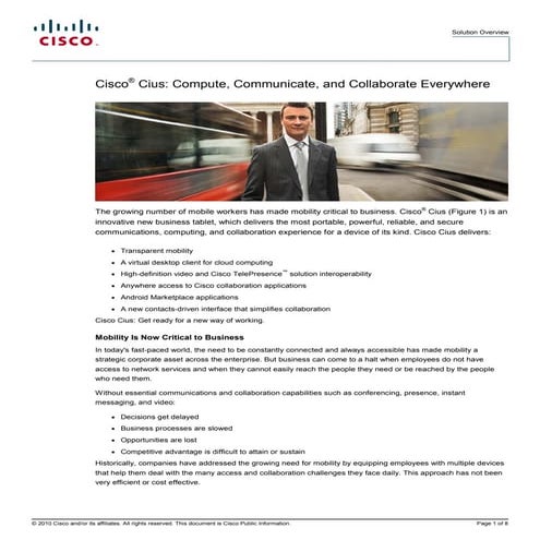 Cisco Cius: Business Tablet