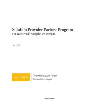 WebTrends Partner Program Preso