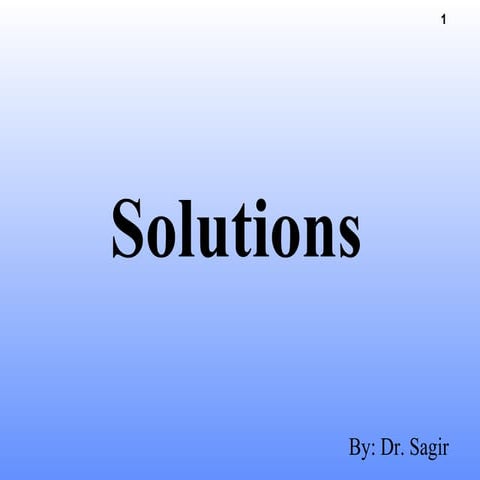 Solutions