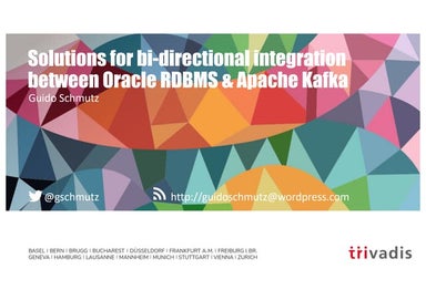 Solutions for bi-directional integration between Oracle RDBMS & Apache Kafka