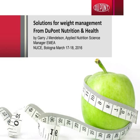 Solutions for weight management from DuPont Nutrition and Health | PDF