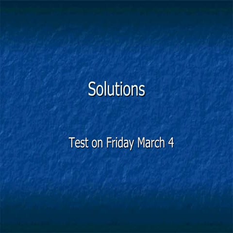Solutions