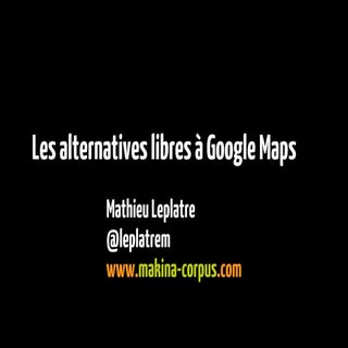 Solutions libres alternatives à Goo...