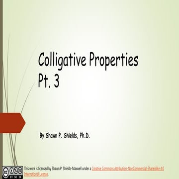 Colligative Properties III