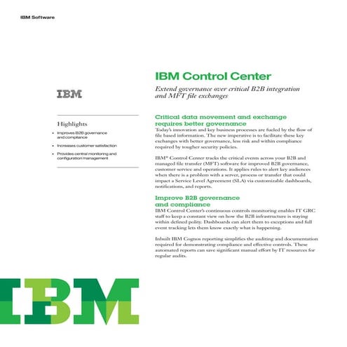 IBM Control Center