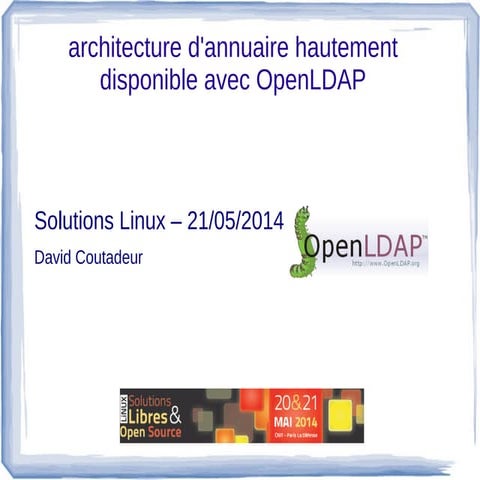 Architecture d'annuaire hautement disponible avec OpenLDAP