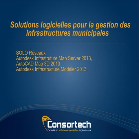 Solutions logicielles pour la gestion des infrastructures municipales