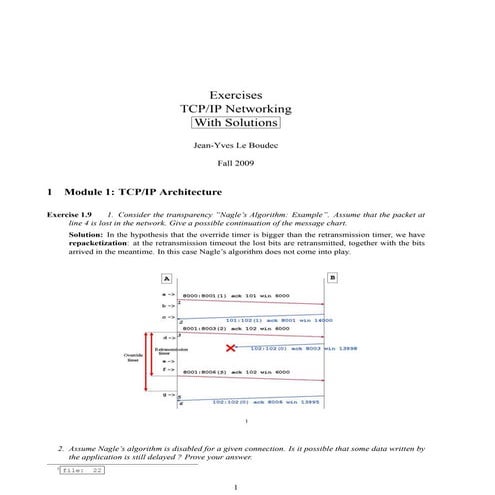 Exercises TCP/IP Networking With Solutions | PDF