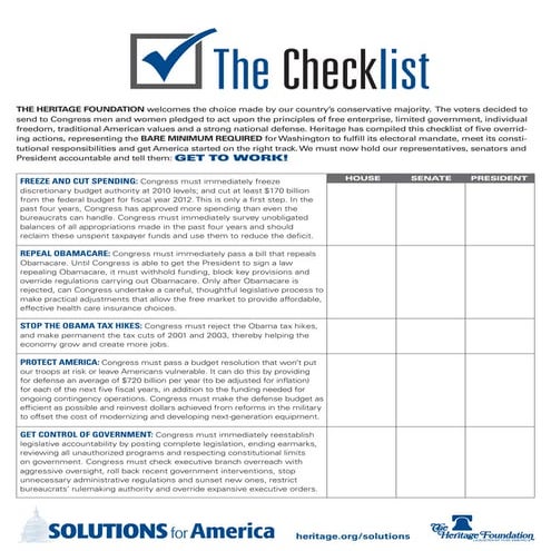 Agenda Of The Common Sense Campaign | PDF