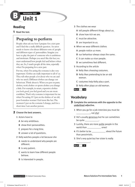Project 4th Edition Workbook 4 Answer Key | PDF
