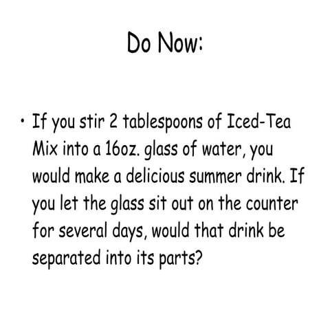 Solutions, suspensions, and colloids