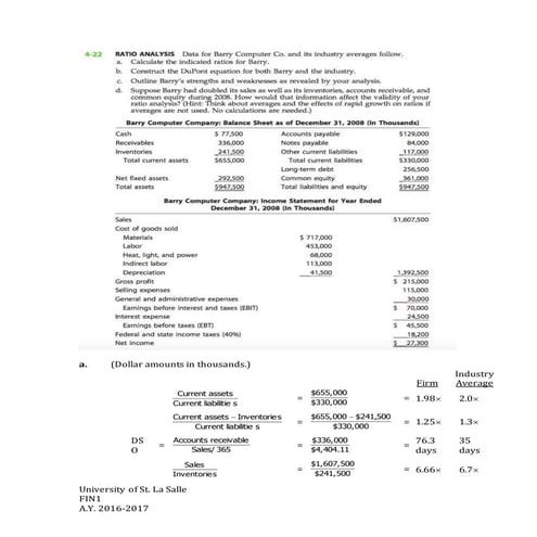 Solutions to Problem 4-22 (Brigham)