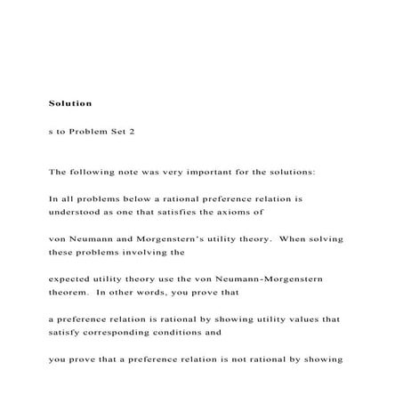 Solutions to Problem Set 2 The following note was very i.docx
