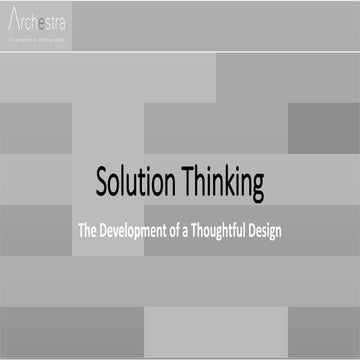 Solution Thinking