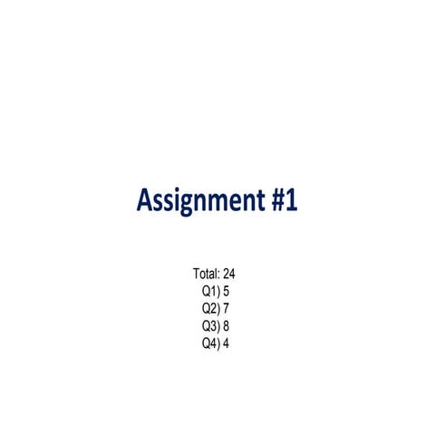 Solution to assignment 1