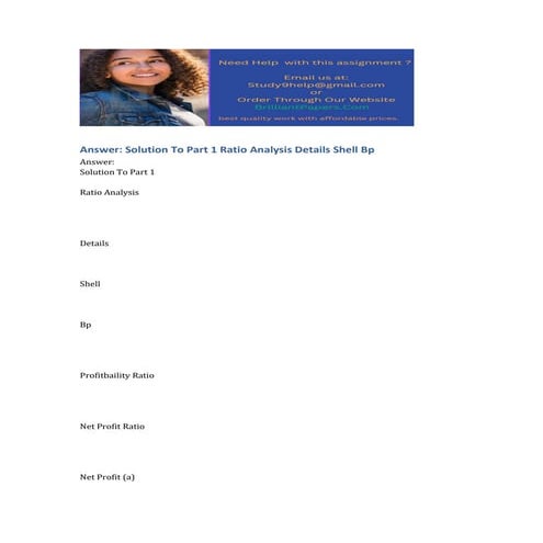 Solution To Part 1 Ratio Analysis Details Shell Bp.pdf