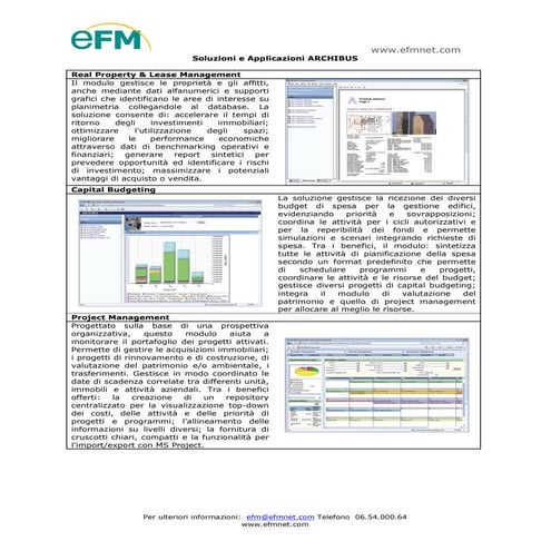Soluzioni e moduli archibus