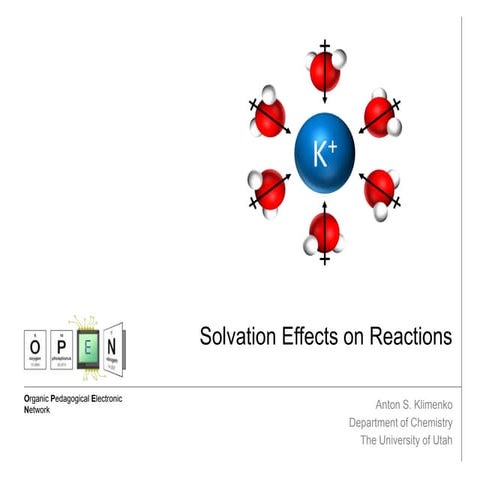 Solvation effects on reactions
