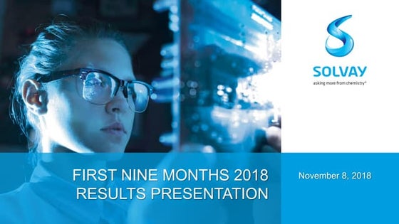 Solvay 9 months 2018 results - Presentation