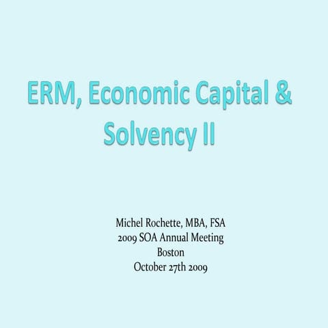 SOLVENCY II & ERM
