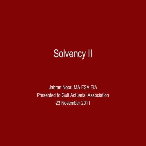 Solvency Ii Jabran Noor 23 Nov2011