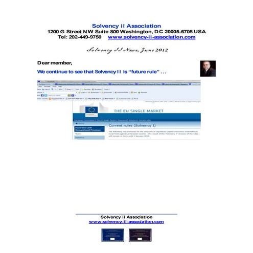Solvency ii News June 2012