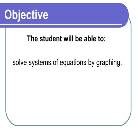 Solve systemsbygraphing