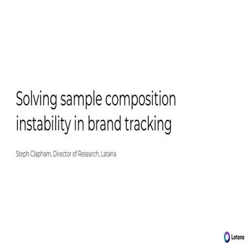Solving sample composition instability in brand tracking