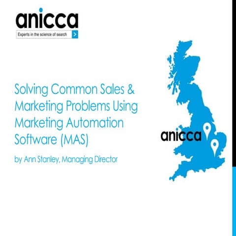Solving common sales & marketing problems using Marketing Automation Software...