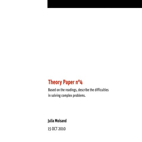 Solving complex problems through design