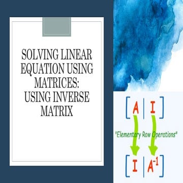 Solving Linear Equation using  inverse matrix (1).pptx