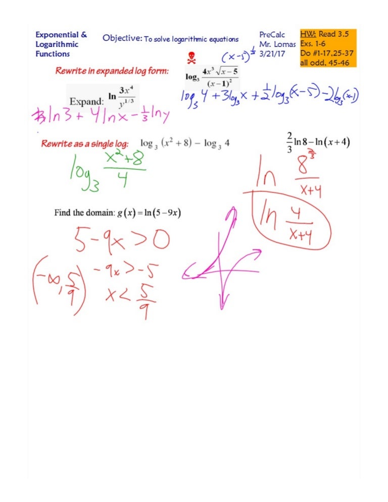 Solving log equations